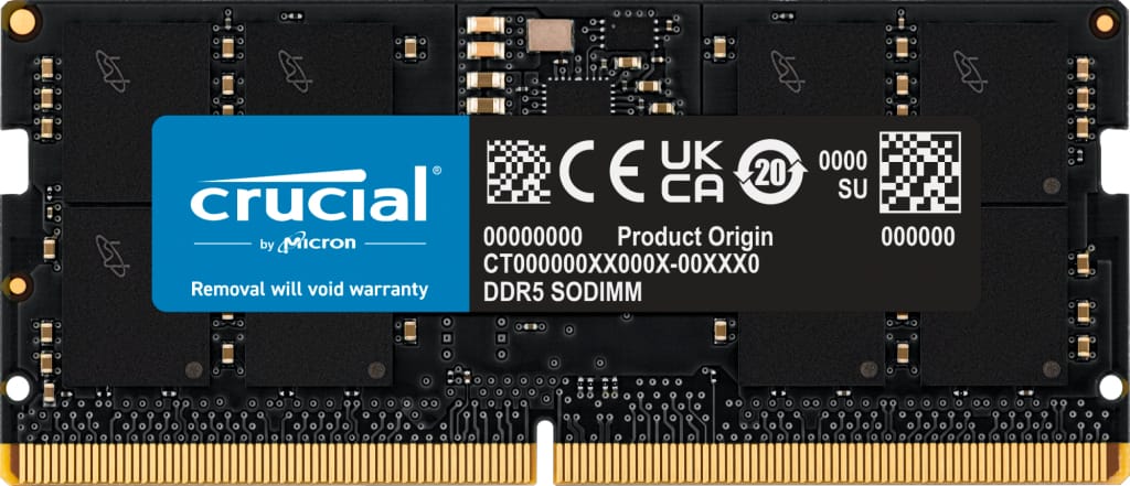 Modulo di memoria Crucial CT16G48C40S5 da 16 GB 1 x 16 GB DDR5 4800 MHz - nuovo