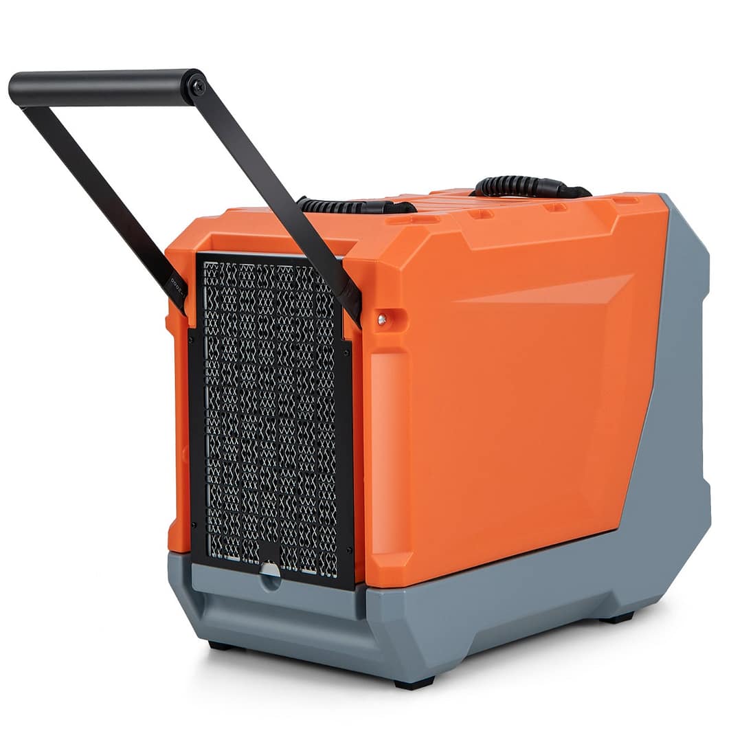 Costway Deumidificatore commerciale da 85L/giorno con pompa e tubo di scarico, Deumidificatore per spazi ristretti Arancione