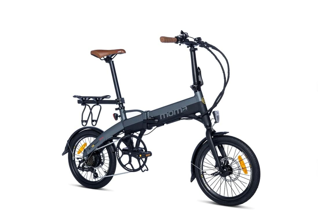 Bicicletta Elettrica  Pieghevole di Passeggio, E-18TEEN Moma Bikes, Alluminio, SHIMANO 7V, Bat. Ion Litio 36V 9Ah – nuovo