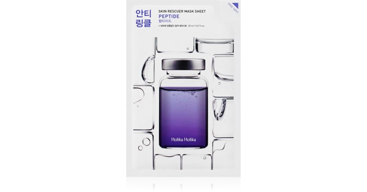 Holika Holika Skin Rescuer Peptide maschera rivitalizzante in tessuto con peptidi 20 ml