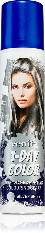Venita 1-Day Color spray colorato per capelli colore No. 6 - Silver Shine 50 ml