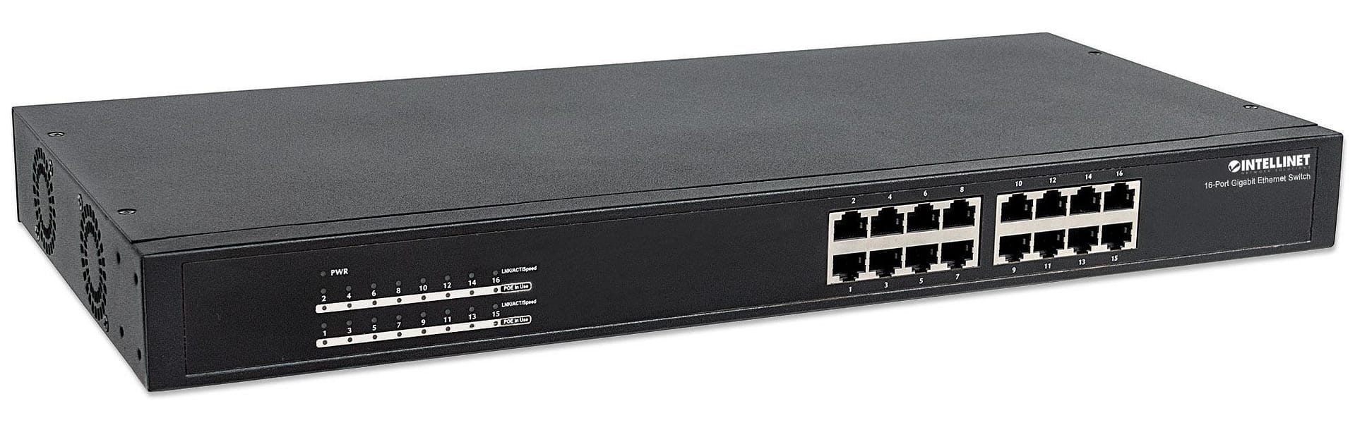 Intellinet Switch Gigabit 16 Porte Ethernet PoE+ Nero