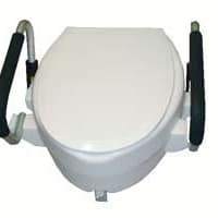 Rialzo WC 15 cm Mediland con braccioli ribaltabili e coperchio