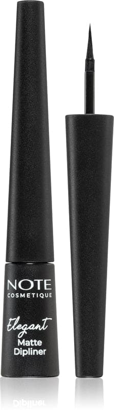 Note Cosmetique Elegant Matte Dipliner eyeliner liquido con finish matte colore 01 Coal Black 2,5 ml