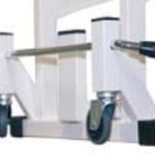 Serie di quattro ruote per lettini a doppia leva Fisiotech