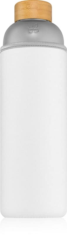 Waterdrop Glass Frosted bottiglia d'acqua in vetro colore bianco 1000 ml