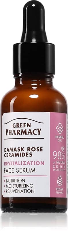 Green Pharmacy Damask Rose & Ceramides siero rivitalizzante viso 30 ml