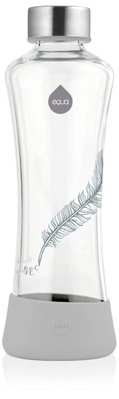 Equa Glass bottiglia d'acqua in vetro colore Feather 550 ml