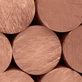 Barre tonde in rame D.20x250mm Cu-ETP CW004