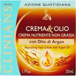 Clinians Crema&Olio Crema Nutriente Non Grassa Con Olio Di Argan 50 Ml