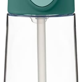 B.Box Bottle with Straw bottiglia con cannuccia smeraldo foresta 450 ml