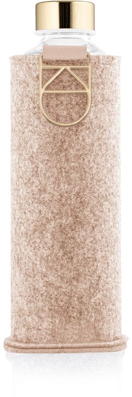 Equa Mismatch bottiglia d’acqua in vetro + involucro in feltro colore Cookie 750 ml