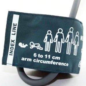 Bracciale riutilizzabile neonatale per monitor