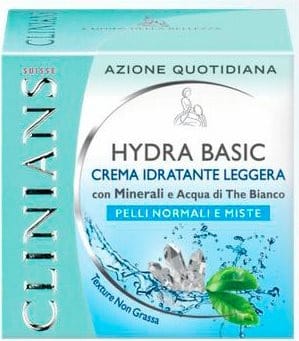 Clinians Hydra Basic – Crema Idratante Leggera Con Minerali E Acqua Vegetale Di The Bianco 50 Ml