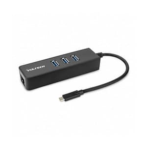 Vultech adattatore type-c multiporta atc-02 hub con 3 usb3.0 e una porta rj45 gigabit