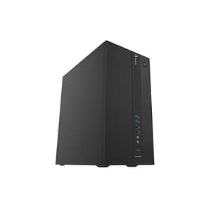 Adj case mid-tower microatx/itx 2xusb3 2xusb2 1xtype-c card reader colore nero