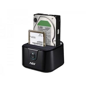 Docking station adj hdd2.5/3.5 max8tbbk double clonazione usb 3.0 sata