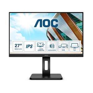 Aoc 27p2c 27 led ips full hd 1920 x 1080p 4 ms 75 hz hdmi displayport usb-c usb 3.2 altoparlanti incorporati nero