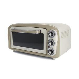 Ariete 979 forno elettrico vintage 1.380w 18 lt 3 posizioni di cotturatimer 60` acciaio inossidabile colore beige