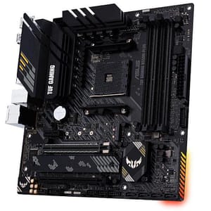 Asus tuf gaming b550m-plus, scheda madre gaming micro atx amd b550, pcie 4.0, doppio m.2, 10 fasi di alimentazione drmos, 2,5gb lan, hdmi, dp, usb 3.2 gen 2 type-a e type-c, aura sync rgb