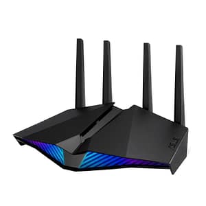 Asus rt-ax82u router ax5400 dual band wifi 6 gaming router wifi 6 802.11ax mobile game mode aiprotection mesh wif aura rgb adaptive qos port forwarding