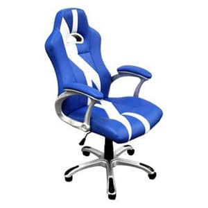 Atlantis land triton k51 sedia da gaming per pc seduta imbottita blu-bianco