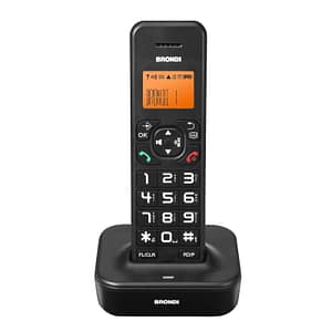 Brondi bravo star cordless ampio display 50 memorie id chiamante vivavoce nero