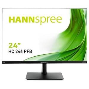 Hannspree hc246pfb 24 led wuxga 16:10 250 cdm 5 ms 1000:1 60hz 1 x vga 1 x hdmi 1 displayport 1920 x 1200 nero