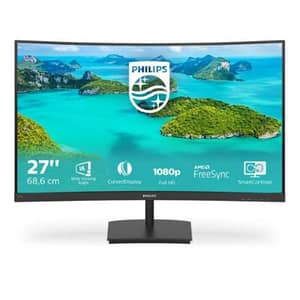 Philips monitor curvo gaming 271e1sca , adaptive sync 75 hz, va led 27“, 1920 x 1080 fhd, 4 ms, hdmi, vga, casse integrate, flicker free, low blue light, vesa, nero