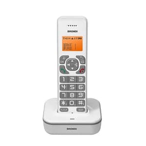 Brondi bravo star cordless ampio display 50 memorie id chiamante vivavoce bianco-grigio
