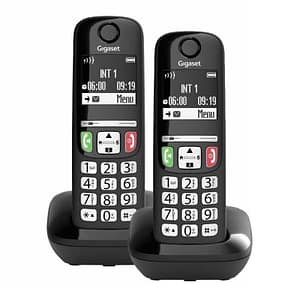 Gigaset e270 duo coppia cordless dect display 2“ vivavoce rubrica nero