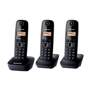 Panasonic kx-tgb613jtb trio cordless dect + 2 aggiuntivi black