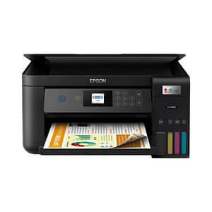 Epson ecotank et-2850 stampante multifunzione a4 (stampa, copia, scansione) usb, wi-fi, wi-fi direct, display lcd 3,7 cm, serbatoi flaconi alta capacita`, epson smart panel, fronte-retro, nero