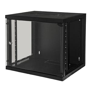 Link armadio 9 unita` da muro per reti (a)485 x (l)540 x (p) 450 mm colore nero