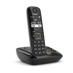 Gigaset as690a cordless dect con segreteria black