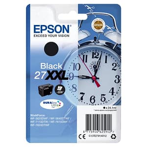Epson 27xxl 34.1 ml misura xxl nero originale blister cartuccia dinchiostro per workforce wf-3620dwf, wf-3640dtwf, wf-7110dtw, wf-7610dwf, wf-7620, wf-7620dtwf