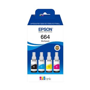 Epson 664 cmjn bottiglia ecotank 4-colour multipack inchiostri originali dye a 4 colori