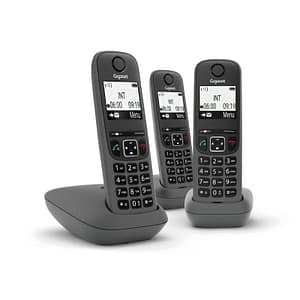 Gigaset as490 trio tris cordless display 2“ vivavoce rubrica nero