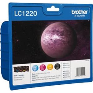 Brother multipack lc-1220valbp cartuccia dinchiostro (nero-ycm) per mfc-j430w/j625dw/j825dw