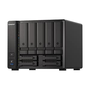 Qnap ts-h973ax-32g server nas 9 bay hdd/ssd 2.5 3.5 amd v1500b ram 32gb lan 100,1000,2500,5000,10000 mbit/s