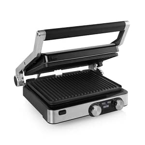 Princess grill digitale master pro bistecchiera elettrica 2000w 29×23 cm 2 termostati regolabili pannello di controllo digitale nero