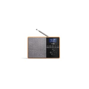 Philips r5505/10 radio portatile dab bluetooth e timer cucina legno/grigio