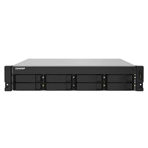 Qnap ts-832pxu-rp nas chassis rack 2u annapurna labs al324 1.7ghz ram 4gb-8 bay hdd/ssd 2.5/3.5-2 slot sfp+ 2xrj-45 black