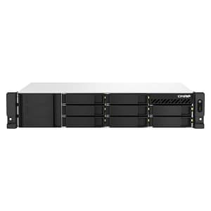 Qnap ts-873au-rp nas chassis rack 2u amd v1500b 2.2ghz ram 4gb-8 bay hdd/ssd 2.5/3.5 black