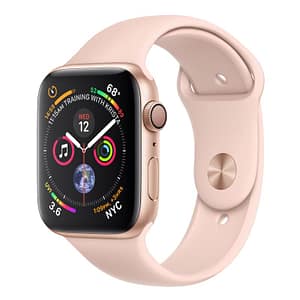 Apple watch serie 4 gps cassa 44mm alluminio gold con cinturino sport rosa sabbia