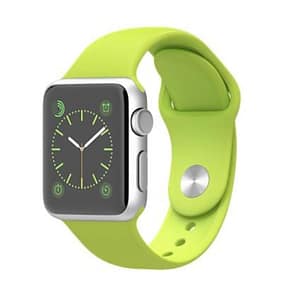 Apple watch sport cassa 38mm alluminio silver cinturino green garanzia europa