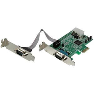 Startech scheda pci express seriale basso profilo a 2 porte rs-232 con 16.550 uart