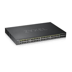 Zyxel gs1920-48hpv2 switch intelligente 48 x 10-100-1000 poe+ + 4 x combo gigabit sfp + 2 x gigabit sfp montabile su rack poe+ 375w