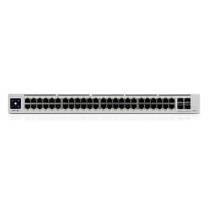 Ubiquiti usw-pro-48-poe-eu switch gestito l2/l3 48 porte gigabit 10/100/1000 di cui 40 porte poe+ 8 porte poe++ (poe 600 w) 4 porte sfp+ montabile a rack