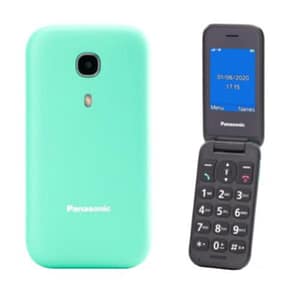 Panasonic kx-tu400exc 2.4 easy phone clamshell fotocamera bluetooth resistente agli urti italia tiffany green